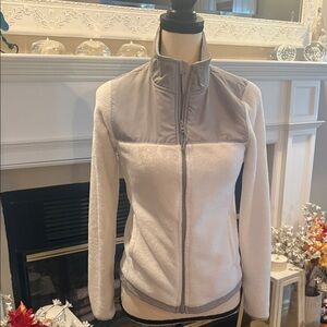 Danskin Now Women's Gray and White Teddy Jacket